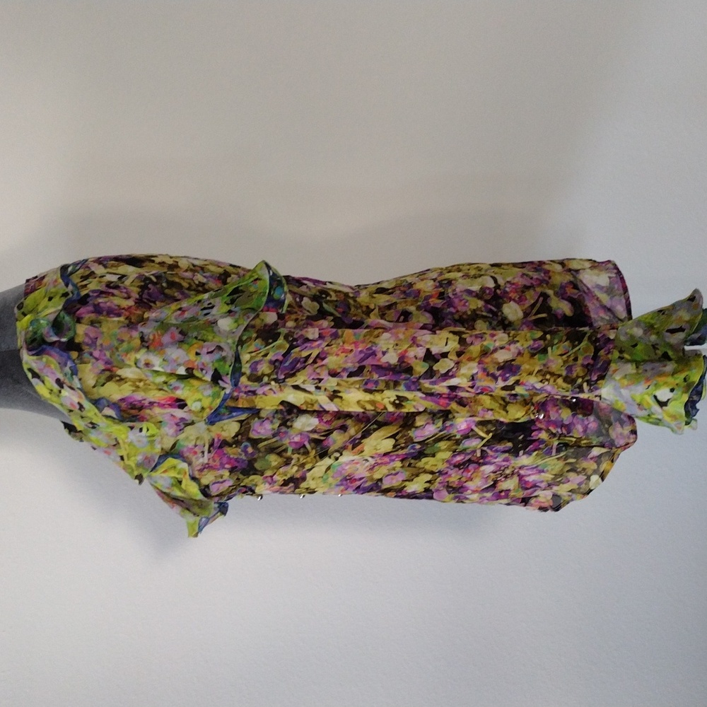 Roberto Cavalli 100% Silk Floral Button Down Shirt - Multicolor. Size EU 42 - Picture 5 of 17